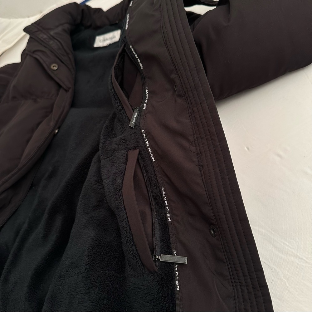 Calvin Klein vintage Y2K black fleece lined convertible puffer coat - Picture 14 of 14